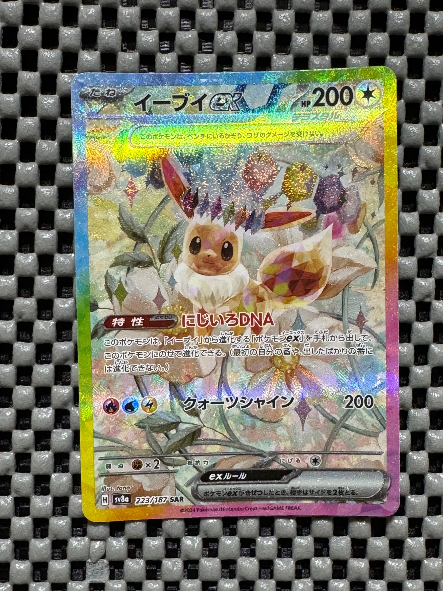Eevee ex SAR 223/187 – Japanese – Initial Print Line on Back (Horizontal)